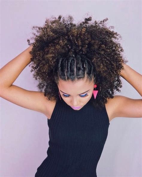 Braids And Curl Natural Hair Styles Curly Hair Styles Long Hair Styles