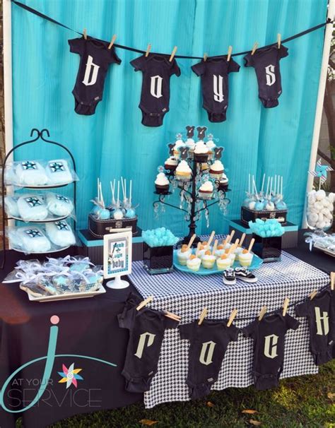 Cover tables in gauzy linens and top them with creative centerpieces, such as a wire eiffel tower and pots of fresh lavender. 35 Boy Baby Shower Decorations That Are Worth Trying ...