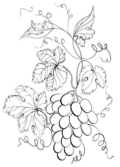 Desenho De Uva Para Imprimir