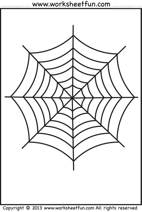Spider Cut Out Pattern Worksheets | Worksheet Hero
