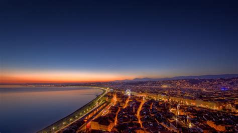 Wallpaper Sunlight Sunset Sea City Cityscape Night Reflection