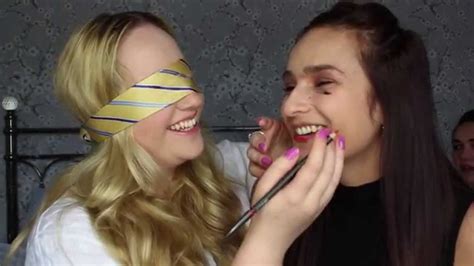 Blindfolded Makeup Challenge With My Sister Amy Farquhar Youtube