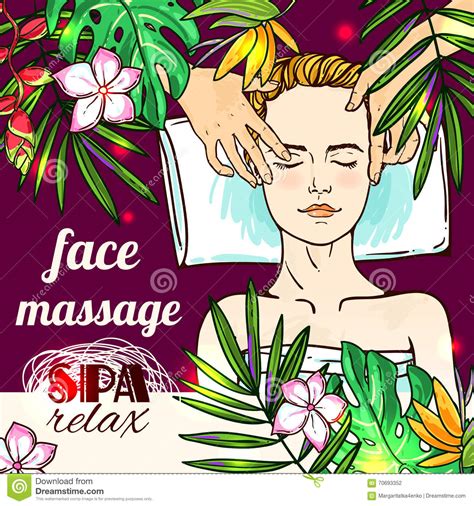 hand drawn spa stock vector illustration of care people 70693352