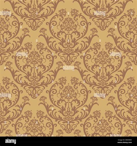 Seamless Brown Floral Wallpaper Stock Vector Image And Art Alamy