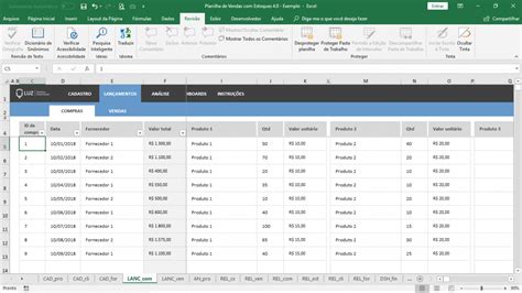 Planilha De Vendas E Controle De Estoque Em Excel
