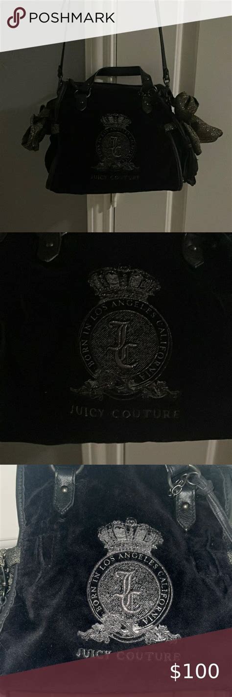 Juicy Couture Black Velvet Bag