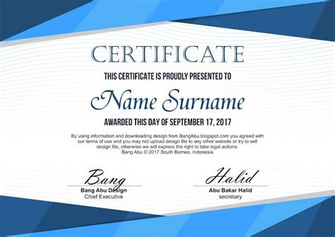 Elegant Certificate Background - Geometric Blue | Desain ...