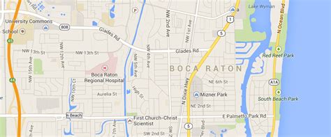 Large Detailed Map Of Boca Raton Boca Florida Map Printable Maps