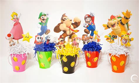 Super Mario Bros Centerpieces Table Toppers Mario Luigi Bowser Etsy