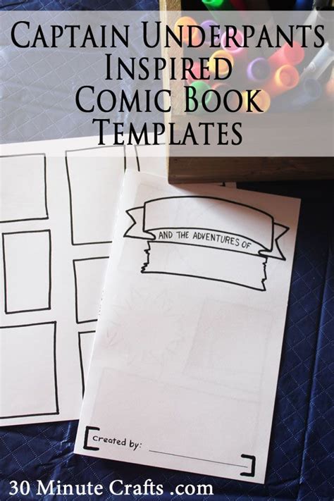 captain underpants inspired comic book templates captain
