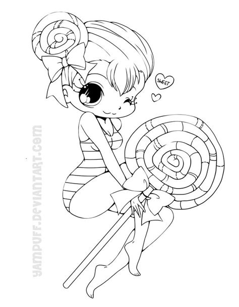 Linearts For Coloring By Yampuff On Deviantart Chibi Coloring Pages