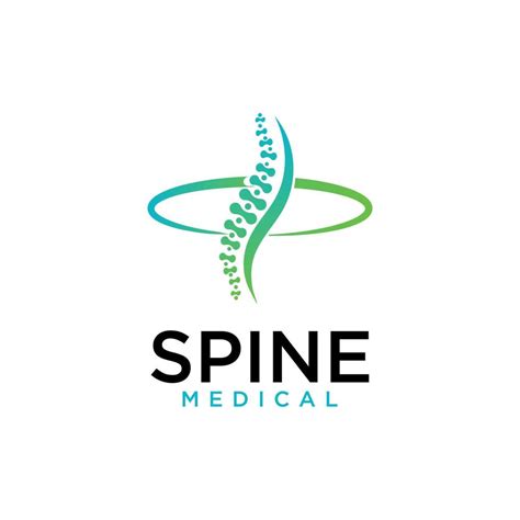 Spine Logo Design Medical Chiropractic Logo In White Isolated