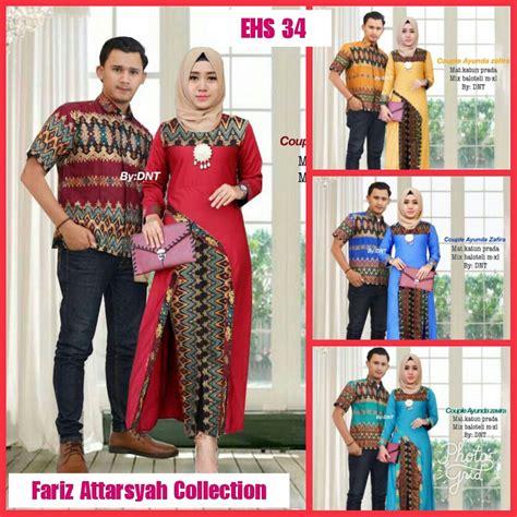 Inspirasi baju batik kondangan couple remaja terbaru 2019 merupakan koleksi dari batikcouplesurakarta.com. Jual BAJU BATIK COUPLE SARIMBIT EHS 34 SERAGAM PESTA HIJAB ...
