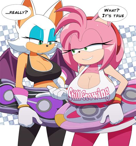 Rule 34 Amy Rose Anthro Big Breasts Breast Envy Breasts Chiropteran