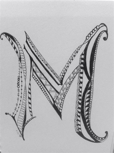 The Letter M Doodle Lettering Doodle Art Letters Alphabet Art