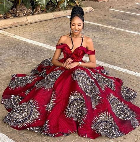 Off Shoulder African Ball Dress African Print Dresses Etsy