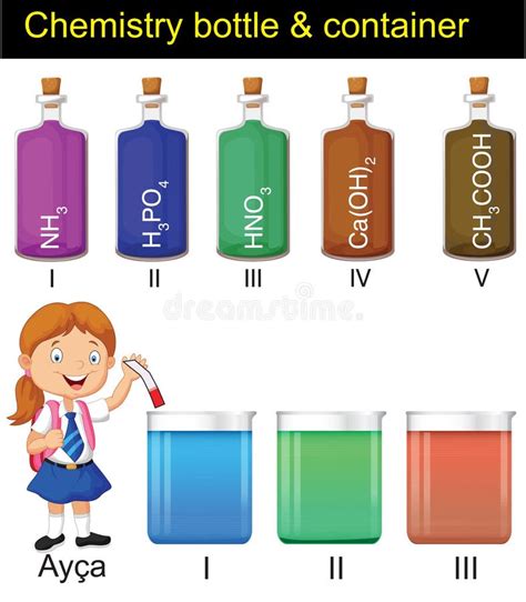 Chemistry Bottles And Containers Stock Vector Illustration Of Drink