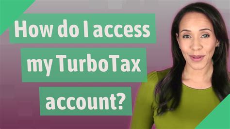How Do I Access My Turbotax Account Youtube