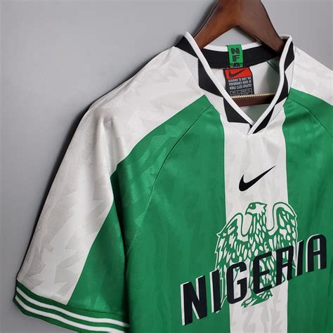 Retro Nigeria Football Soccer Jersey Shirt 1996 Etsy Uk