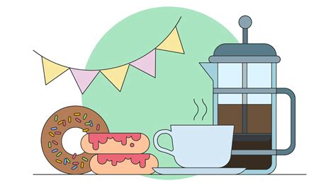 Vector art, clipart and stock vectors. Coffee and Donuts Shop Vector - Download Free Vectors ...