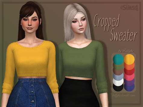 The Sims Resource Trillyke Cropped Sweater