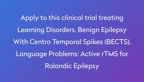 Active Rtms For Rolandic Epilepsy Clinical Trial 2023 Power