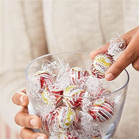 Lindt Lindor Holiday White Chocolate Peppermint Truffles White