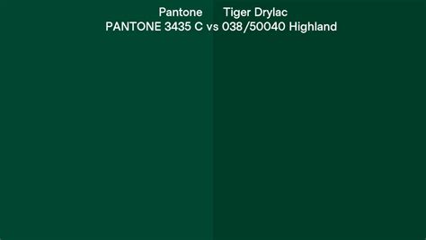 Pantone C Vs Tiger Drylac Highland Side By Side Comparison