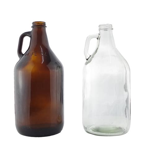 32 Oz Water Kombucha Amber Glass Wine Beer Growler 64 Oz Half Gallon Jugs Bottles Buy Amber