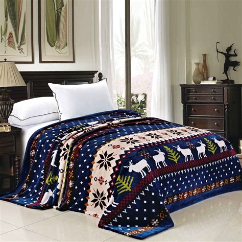 Bnf Home Serenta Printed Christmas Flannel Fleece Blanket