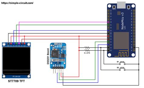 Interfacing Esp8266 Nodemcu With St7735 Tft Arduino 44 Off