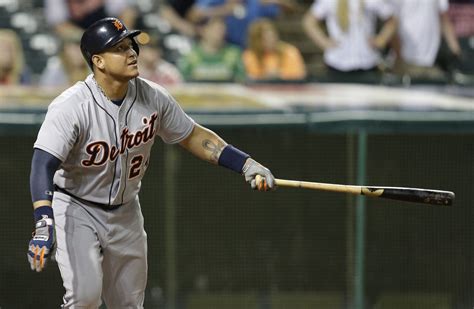Detroit Tigers Miguel Cabrera All Smiles After Hitting Lucky Home