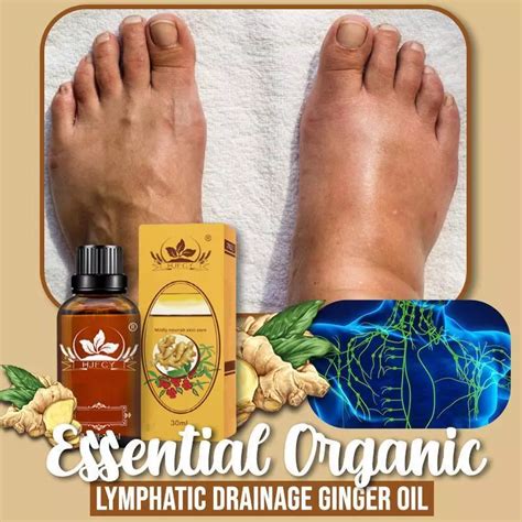 Essential Organic Lymphatic Drainage Ginger Oil Molooco
