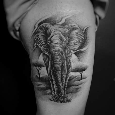 Traditional Thai Elephant Tattoo
