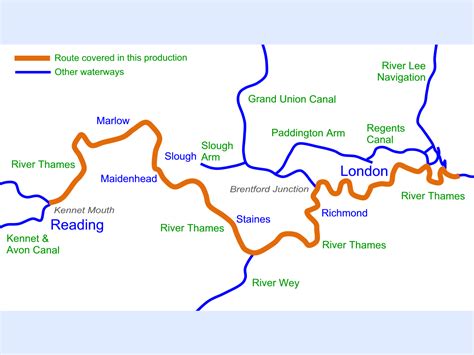 River Thames Lower Cruising Map For Download Waterway Routes