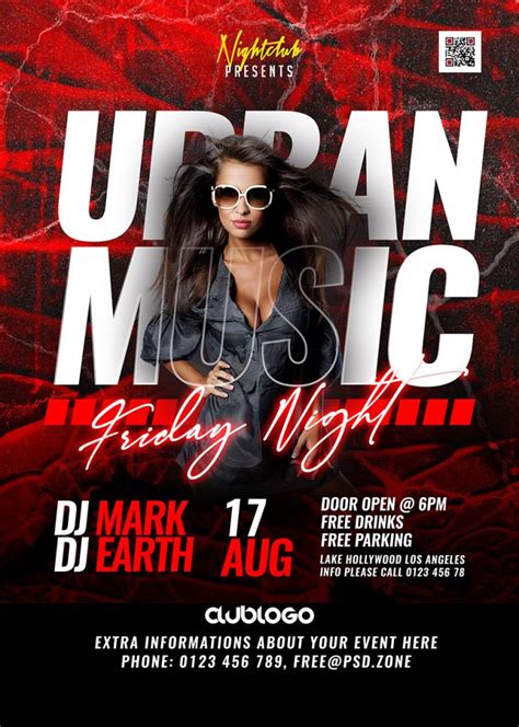 Urban Night Party Flyer Psd Template Psd Zone