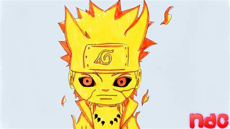 Cool Bijuu Mode Naruto Drawing Full Body