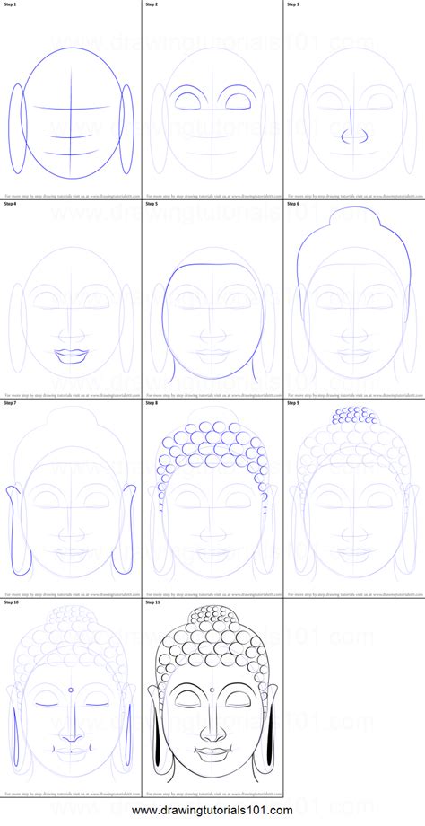 How To Draw Buddha Face Printable Step By Step Drawing