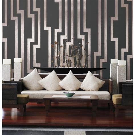 york wallcoverings candice olson shimmering details black and silver velocity wallpaper de8818