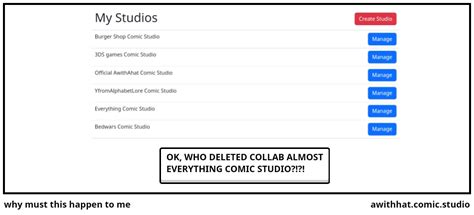 Why Must This Happen To Me Comic Studio
