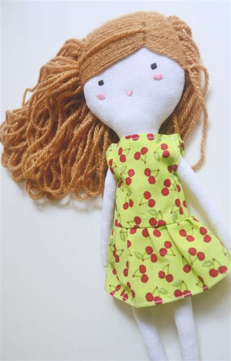 Linen Doll Fabric Doll Cloth Doll Toy Stuffed Softie Ooak Handmade