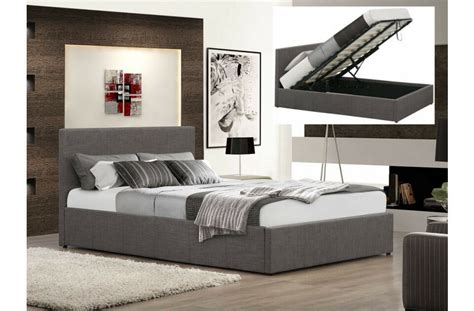 Product titleclickdecor kenton platform bed king size gray. NEW OTTOMAN STORAGE GAS LIFT DOUBLE KING SIZE FABRIC BED ...