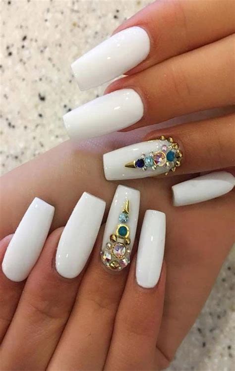 17 Best Acrylic Nails Art Designs With Jewels Nails Design With