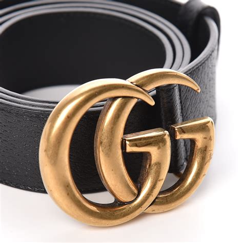 Gucci Calfskin Double G Belt 100 40 Black 472601