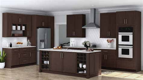 Shaker Wall Kitchen Cabinets in Java – Kitchen – The Home Depot | Home