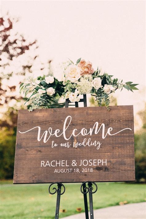 Wedding Welcome Sign Welcome To Our Wedding Wood Wedding Etsy