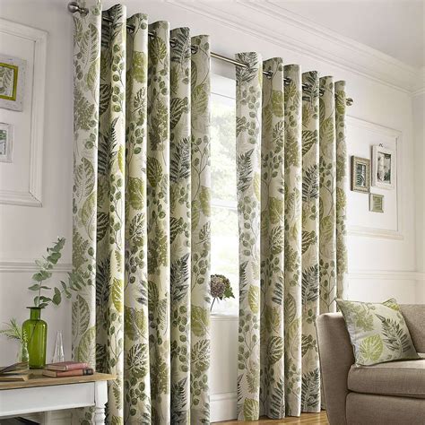 Green New Forest Lined Eyelet Curtains Spare Bedroom Decor Curtains