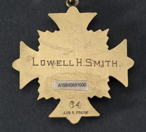 Medal Distinguished Flying Cross United States Lt Lowell Smith