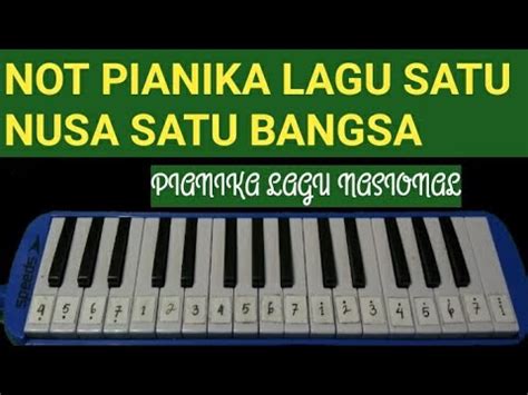 Not Pianika Lagu Satu Nusa Satu Bangsa Not Angka Pianika Lagu