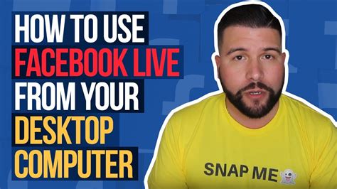 How To Use Facebook Live From Your Desktop Computer Youtube